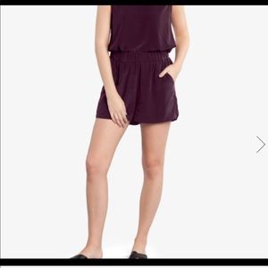 New Grana burgundy silk shorts